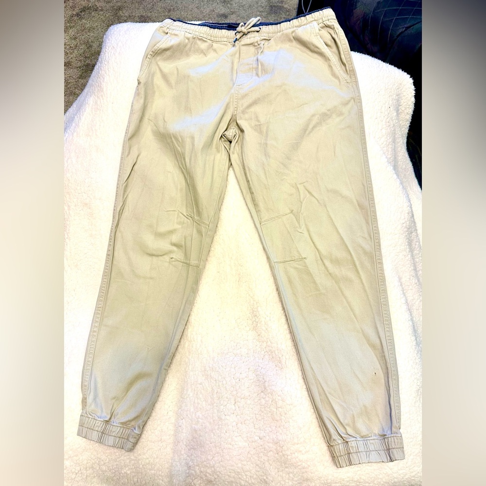 Plugg Men's Beige Drawstring Chinos